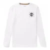 Timberland Logo Printing Round Neck Long Sleeves White