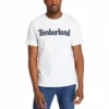 Timberland Logo Printing Short Sleeve White