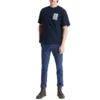 Timberland Printing Logo Round Neck Blue