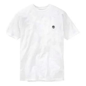 Timberland SS20 Casual Round Neck White Printing Short Sleeve White