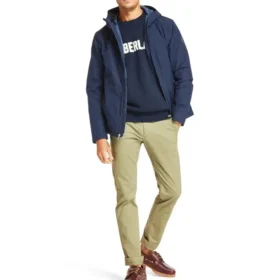 Timberland waterproof Zipper Hooded Jacket Blue