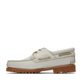 Timberland x Aim Leon Dore Three Eye Lug Hand Sewn Boat Shoes “Off White”