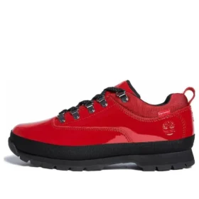 Timberland x Supreme Euro Hiker Low “Patent Leather Red”