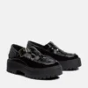 Women’s Patent Leather Stone Street Platform Buckle Shoe